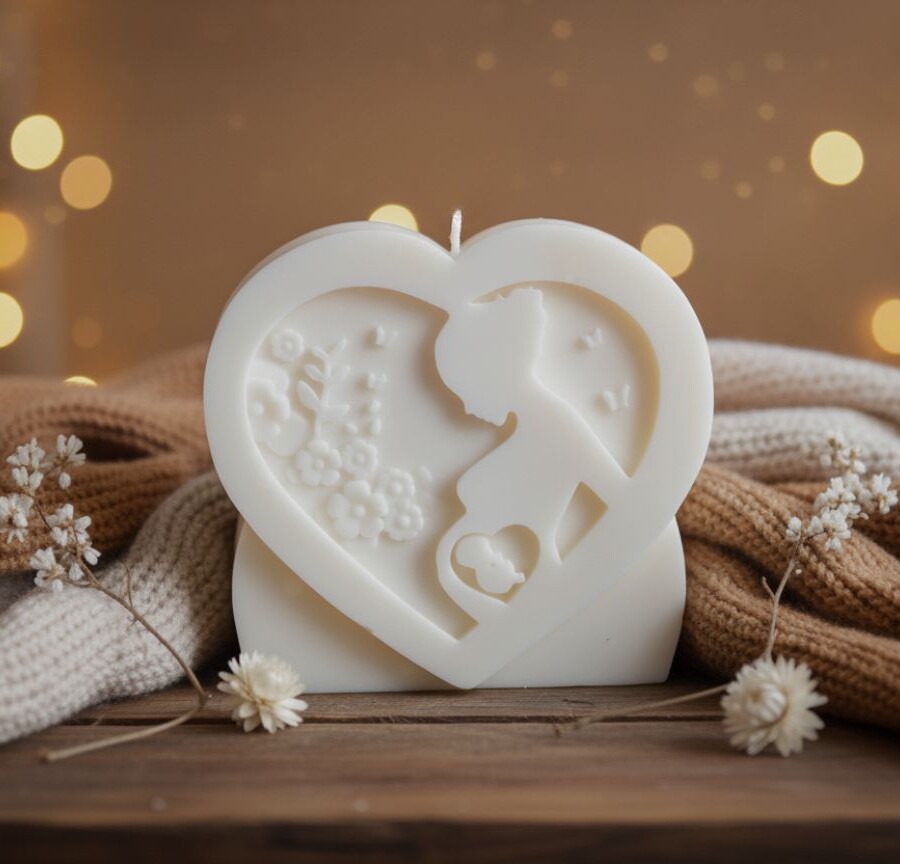 Świeca sojowa Czekam na Ciebie – prezent dla przyszłej mamy | Candelovo